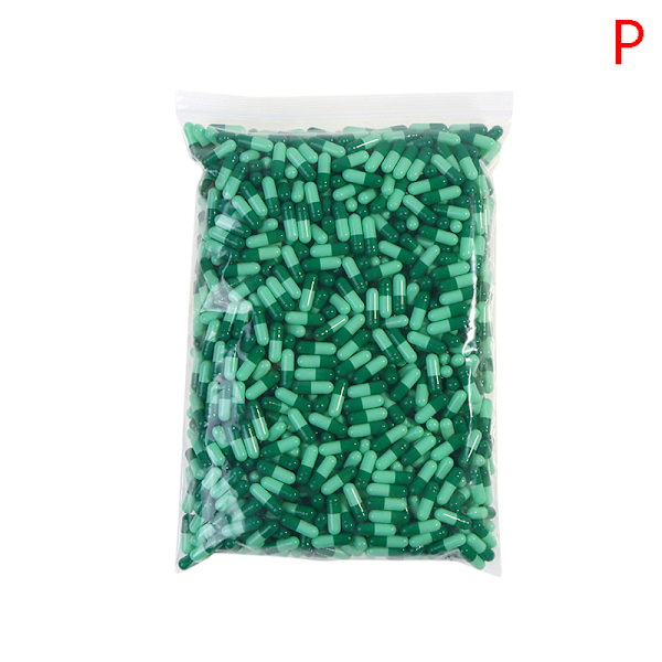 1000 stk 1# Tomme Gelatin Kapsler Størrelse Gel P P