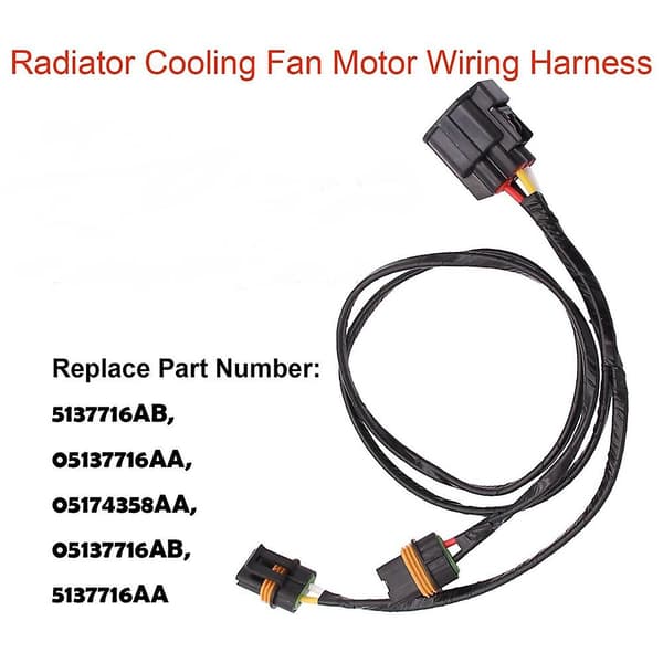 5137716AB Køleventilator Motor Ledningsnet til Chrysler 300 2005-08