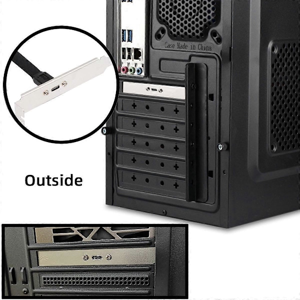 UC-037-20G USB 3.2 Type-E IDC 20-nastainen etupaneelin liitin USB-C naaras 0,5 m 20 Gbps jatkokaapeli