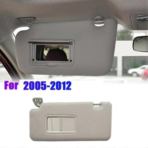 [KK] Bilsolskærm med spejl til Tiida C11 Hatchback 2004 - 2012 Beige