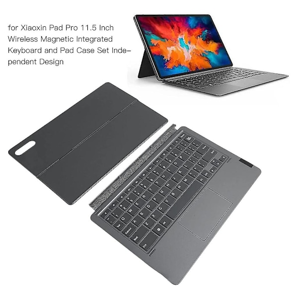 Tastatur Etui til Lenovo Tab P11 Pad m/ Magnetisk Aftageligt Trådløst Tastatur