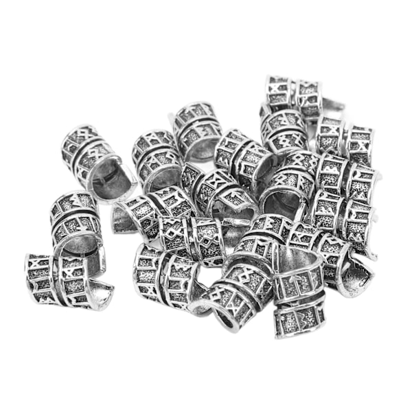 20pcs Antique Dreadlocks Beads Big Hole Cool Fashionable Beard Beads For Hair Decoration DIY Project