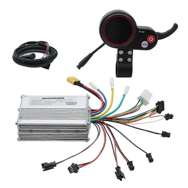 48V 20A El-løbehjul Controller Dashboard Kit med TF-100 Display til El-løbehjul silverblack