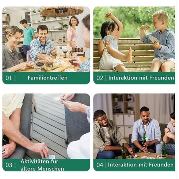 Korthållare - Unisex - Set om 4 - Plast - Triangulär - 8 cm