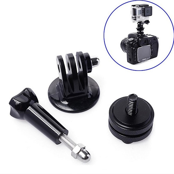 1/4' Blixtskoadapter + Stativfäste + Skruv För GoPro Hero 2 3 3+ DSLR-kameror