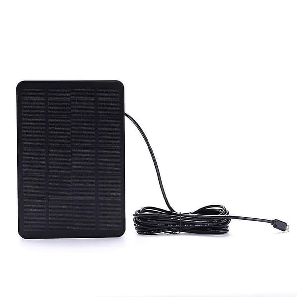 Vanntett 10w solcellepanel lader for hjem sikkerhetskamera solcelle drevet lader med ladekabel