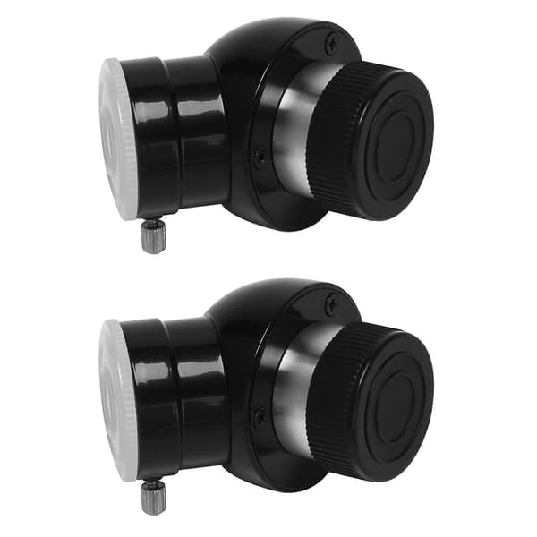 2X Diagonaladapter Diagonalprisme 1,25 tommer 45-graders til astronomisk teleskopokular Black