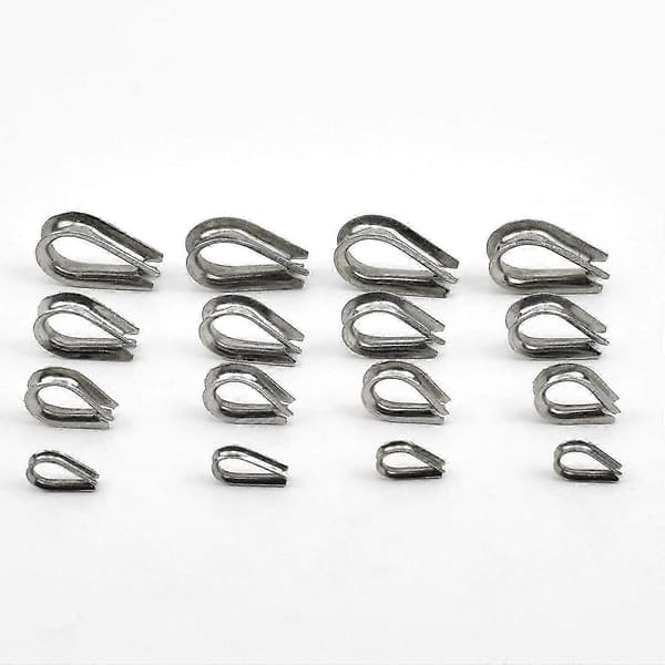[KK]265 pcs Crimp Sleeves + Stainless Steel Thimbles, Aluminum Crimp Loop for Cables Zekai