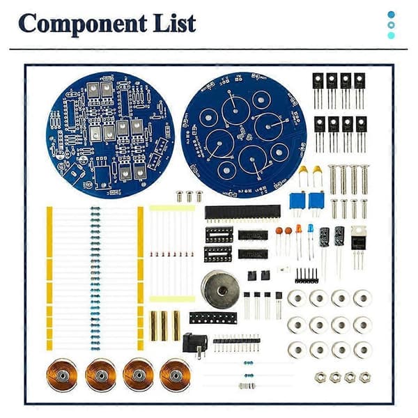 DIY Magnetisk Levitering Kit Eksperiment Loddeprosjekt Øv Loddemontering 2-5W 150G Last Magnet Elektronisk Kit