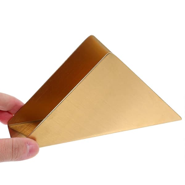 [KK]1 pc Triangular Napkin Holder Hotel Napkin Container Practical Storage Box (Golden)