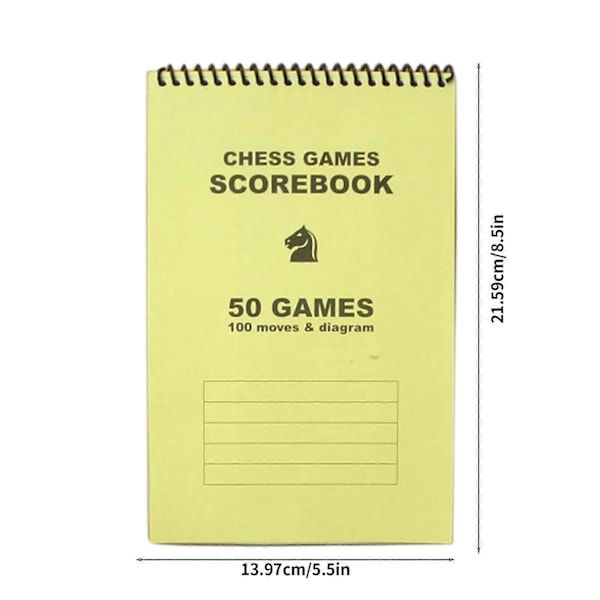 Ögonskydd Schack Protokoll Matcher Resultatblock 50 Spel 100 Drag FAN0625 Yellow