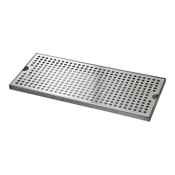 Droppbricka i rostfritt stål för bar, rektangulär vattenuppsamlingsbricka, oljeavloppsbricka, 50x17,5x1,5cm Silver