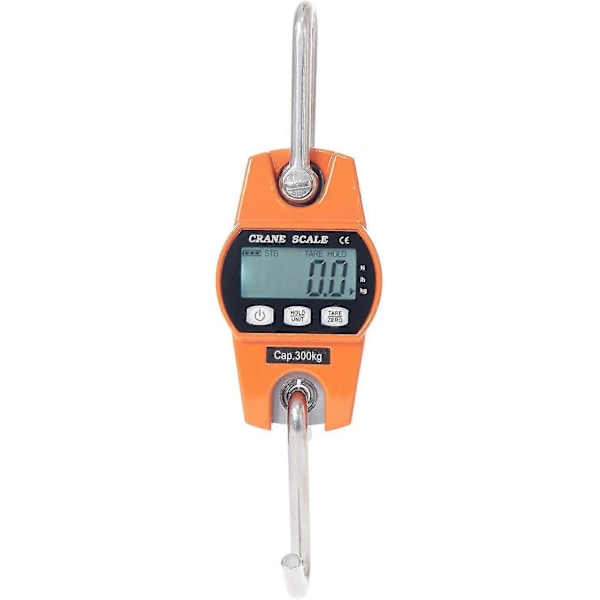 Elektronisk vægt 300 kg hængevægt LCD dynamometer industriel krogvægt vægt 300 kg/600 lbs