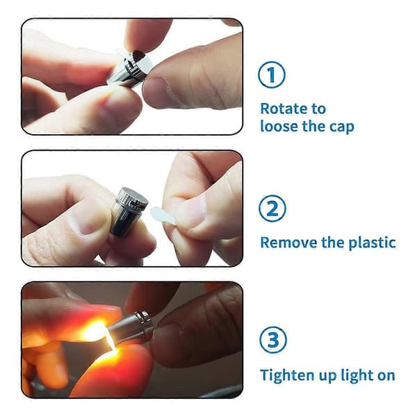 36 stk. miniaturelys til håndværk, miniature LED-lys til håndværk, mini spotlys batteridrevne (varm hvid) Silver