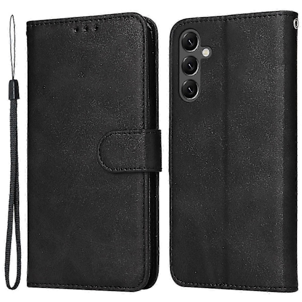 Yhteensopiva Samsung Galaxy A25 5G Kotelo PU Nahka Magneettisuljenta Puhelinkotelo_Lahja G:lle Black