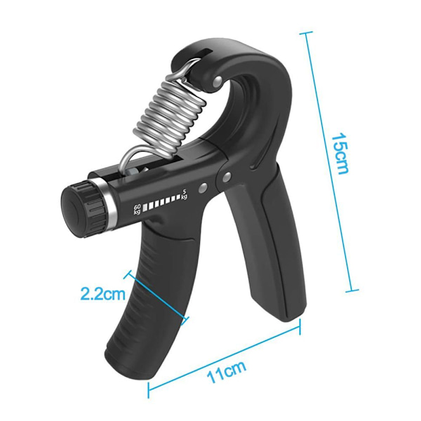 2 kpl käsiharjoittelulaitteita, käsiharjoittelija sormivoimaharjoittelija musta