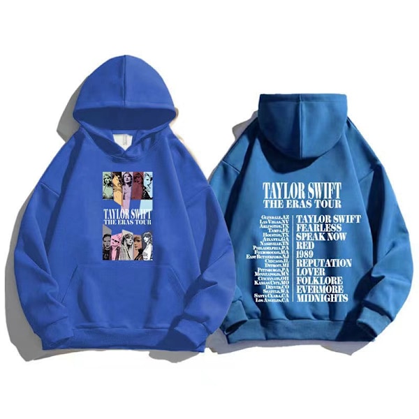 Mænd Kvinder Taylor The Eras Tour Efterår/Vinter Taylor Swift Mode Hoodie Fan Hoodie Blå Blå blue S