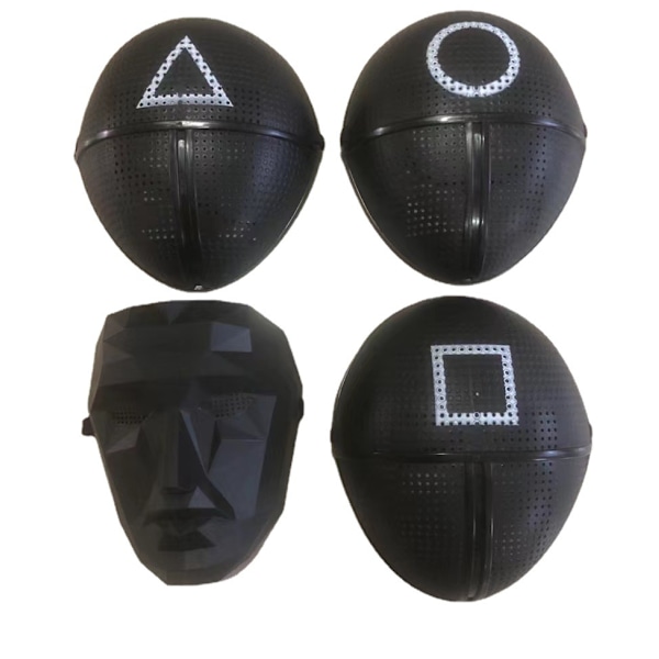 Squid Game Masker Mix | Triangel+Rund+Fyrkant 3st-Julklapp 3pcs