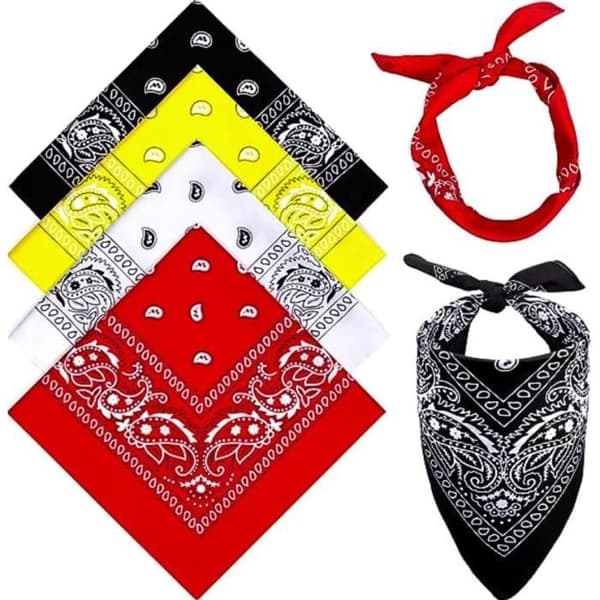 Bandana - Unisex - 4 Stykker - 54 x 54 cm - Polyester - 4 Farver