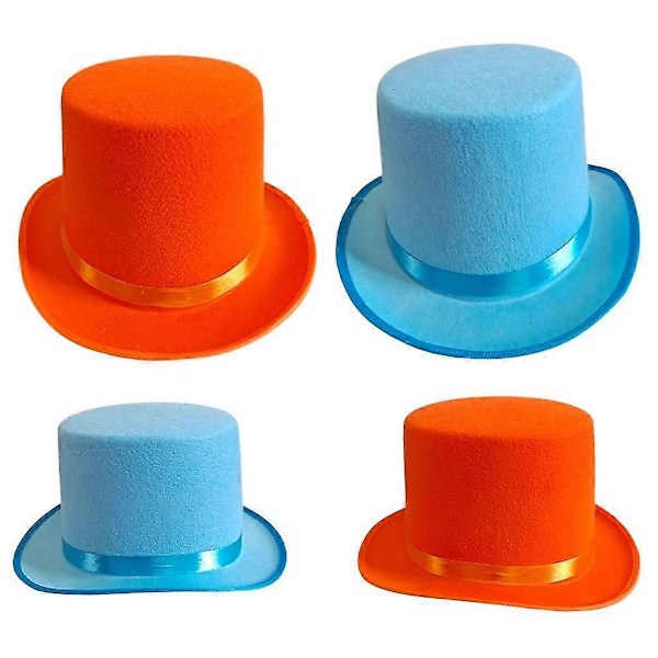 Vuxen Magiker Formell Hatt Halloween Formell Derby Hatt Maskeradfest Rekvisita Orange
