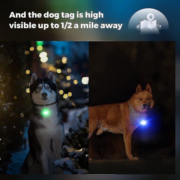 Led-halsbandsljus Uppladdningsbart hundljus Vattentätt hundljusklämma Hundsäkerhet Nattpromenadljus Fäst på halsbandssele för katter Husdjur som springer Ca