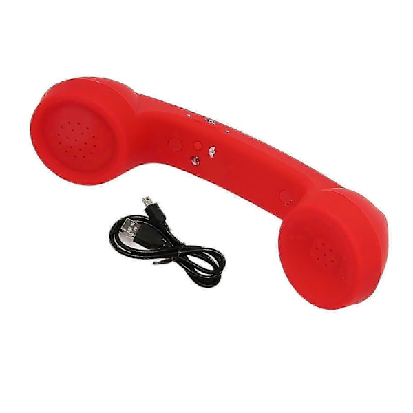 Bluetooth-puhelinkäsipuhelin Retro säteilysuojaus Ladattava langaton matkapuhelimen käsipuhelinvastaanotin Punainen