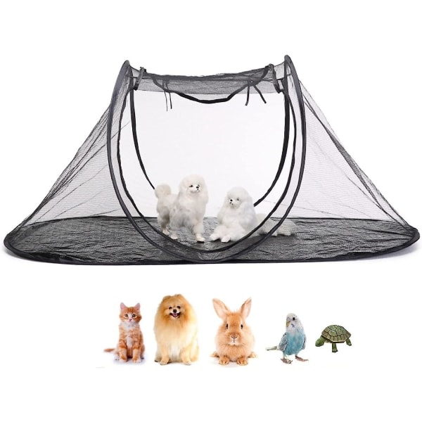 Pet Tält Utomhus Pet House Tält Utomhus Trädgård Katt Tält Mesh Hund Camping Tält för trädgård uteplats på sommaren 120x63x50 cm