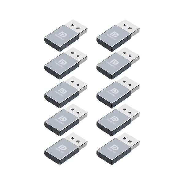 10 stk. 4K Displayport Dummy Plug DP Virtuel Skærmadapter EDID Hovedløs Ghost Emulator Grafik Vi Grey