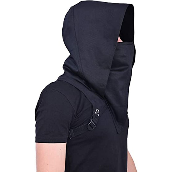 1pc Cyberpunk Rogue Cowl Hood Scarf för män - Vinterhalsvärmare