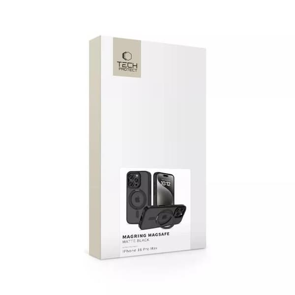 Mat sort aluminiumscover til iPhone 16 Pro Max med MagSafe