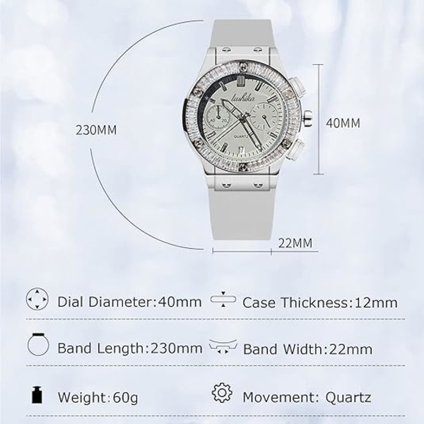Dames Analog Kvarts Sport Chronograf Armbåndsur Multifunktionel Dato Kalender Ur