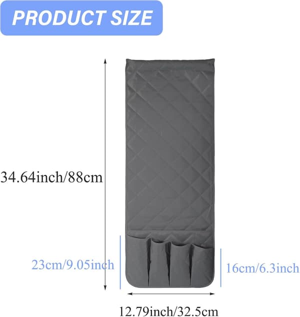 [KK]Sofa Caddy, Remote Control Holder, Remote Control Storage, Sofa Armrest Organizer, Remote Control Holder for Sofa, 5 Pockets Sofa Hanger