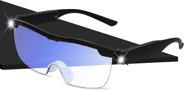 [KK] Suurennuslasilasit 2 LED-valolla 250% lukulasit