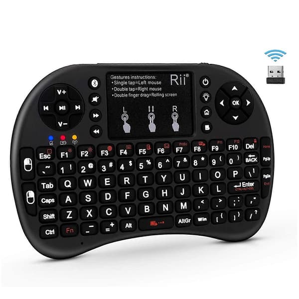 RII i8+ 2.4G+Bluetooth Dual Mode Mini trådlöst tangentbord Touch Pad Mus Combo för Android TV Box