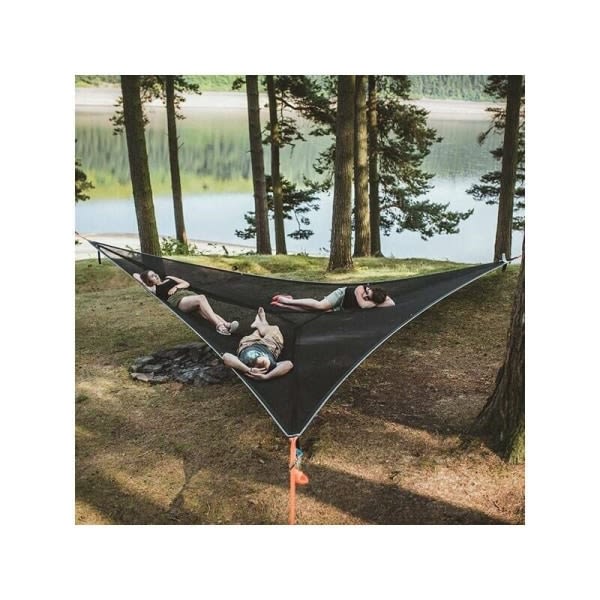 Stor triangel campingträd lufthängmatta 3 personers bärbar hängmatta för utomhuscamping i trädgården