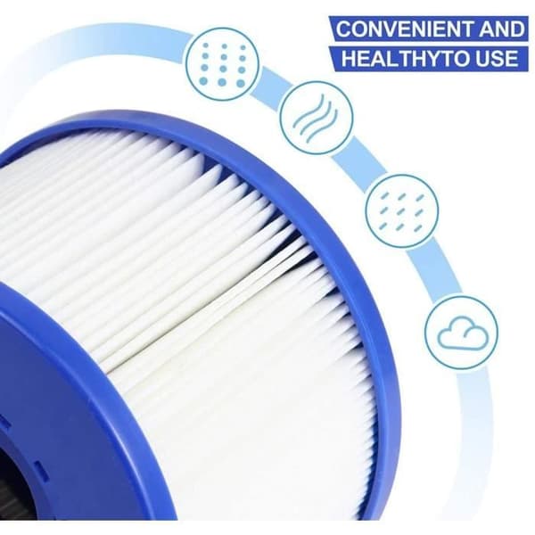 Sammenfoldeligt poolfilter - Velegnet til Wave Spa Sunbay - Blå - Alle sæsoner - 104 x 82 x 60 mm (4 stk.)