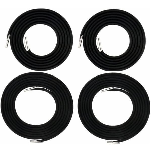 Erstatningssnor - Universal - 4 elastiske snorer - Hvit Oxford - 2m og 1.35m