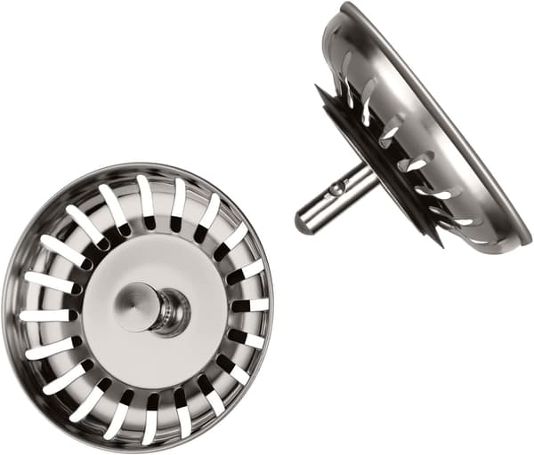 [KK] Kitchen Strainer 79mm, 2-pack Sink Plug with 2 Drain Pipes