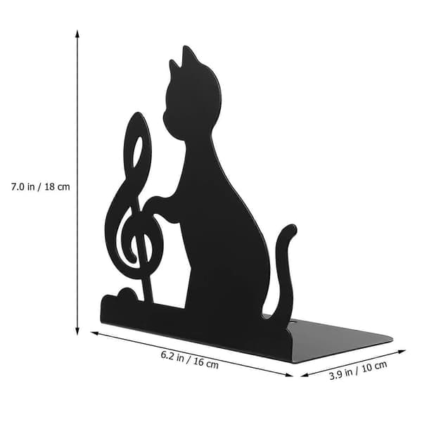 [KK] Decorative Cat Bookends 1 Pair Creative Cat Shaped Bookshelf