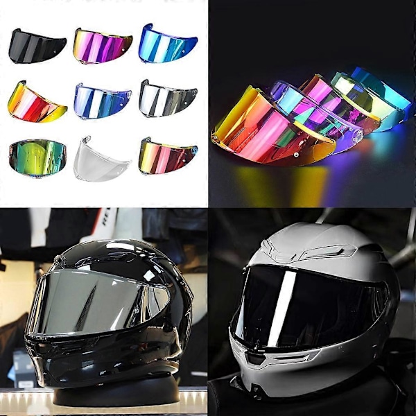 Til K6 Motorcykler Hjelm Visir Linse Skjold Full Face Hjelm Visir Black