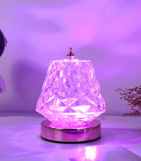 [KK] Touch Control Rose Krystal Bordlampe