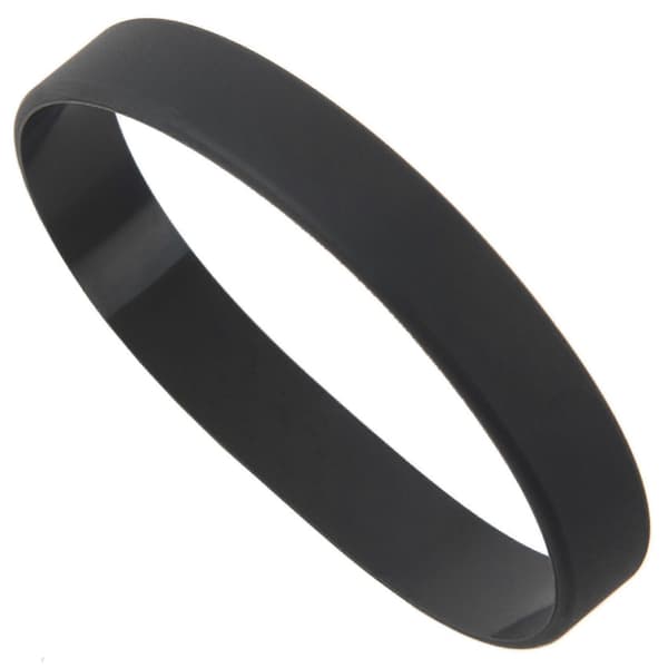 6X Mode Silikone Gummi Elastisk Armbånd Håndledsrem Manchet Armbånd Sort Black(20cm)