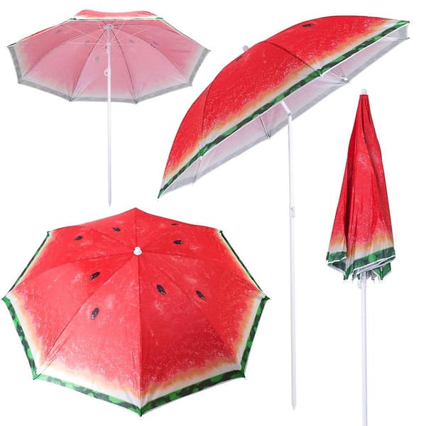 Strandträdgårdsparaply justerbart 150cm trasig vattenmelon