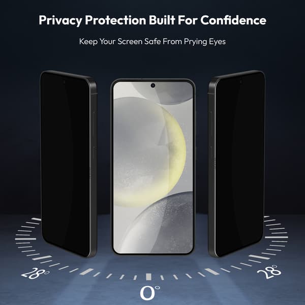 [KK]2-Pack Samsung S24 Privacy Screen Protector - Tempered Glass | [Automatic Installation] - Bubble-Free