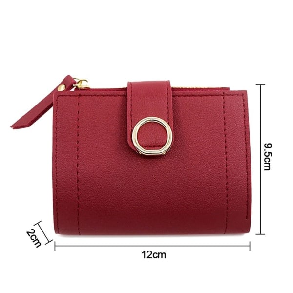 Kort plånbok damer Clutch väska ROSE RED rose red