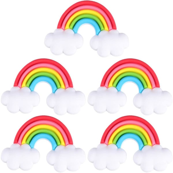 Rainbow Kylskåp Magneter Färgglada Kylskåpsmagneter Kontorsmagneter För Klassrum Whiteboard Skåp Kylskåp (5 st, Röd+grön+gul+vit+blå)