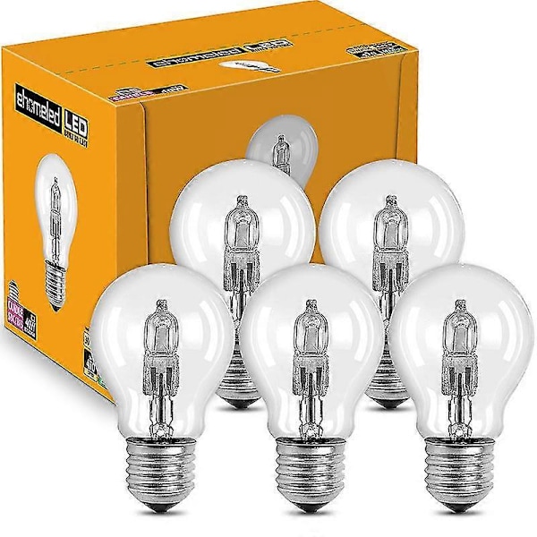 4 stk. A55 halogen energibesparende pære gammeldags pære halogen wolfram øjenbeskyttelse opvarmning avlslampe fuldt spektrum dæmpbar E27 skrue E27 28W