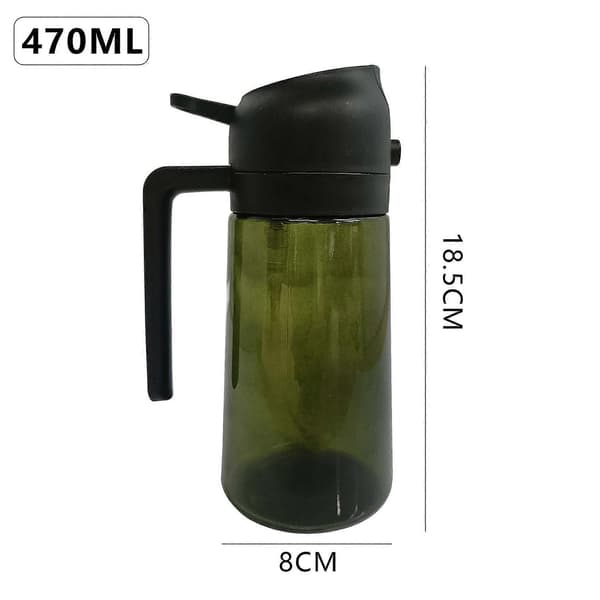 470 ml öljysumutin ja annostelija 2-in-1 öljysuihkepullo