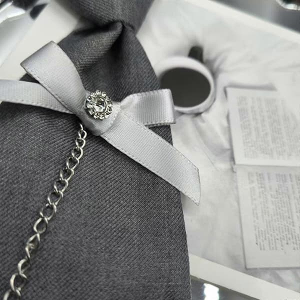 Blødt polyester moderslips til voksne og børn, fleksibelt, behageligt uden irritation, åndbart slips, grå Gray