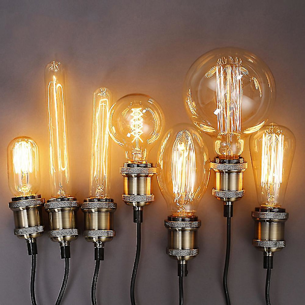 Edison Lyspære E27 40w 220v Retro Vintage Edison Lyspære Lyspærer Vintage Edison Lampe Retro Lys 4 stk 4PCS G125 S